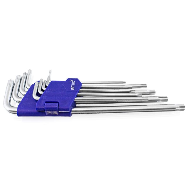 9-tlg Torx Schlüssel Schraubedreher Satz Innentorx T10-T50 extra lang