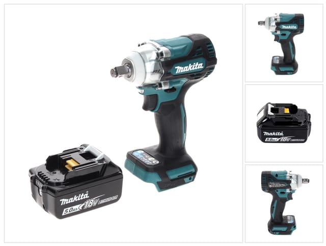 Makita DTW 300 T1 Akku Schlagschrauber 18 V 330 Nm 1/2" Brushless + 1x Akku 5,0 Ah - ohne Ladegerät