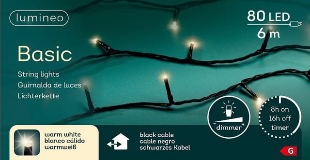 Led Basic-beleuchtung 600cm-80l,schwarz/warmes Weiss