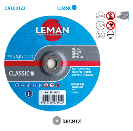 Stahltrennscheibe 115x3mm 113.00.25 Leman