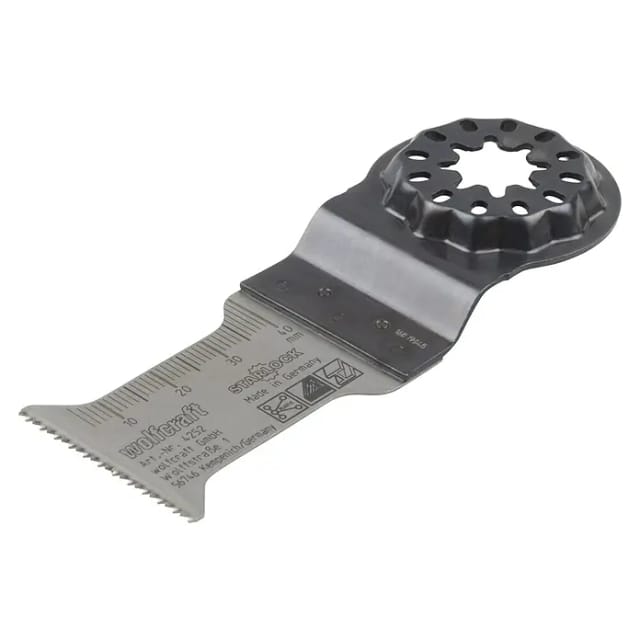 Wolfcraft Tauchsägeblatt ˮExpertˮ BiM, STARLOCK-Aufnahme, Kunststoff, Gipskarton, Holz mit Nägeln, 35mm - 4252000