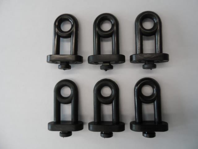 6 Ringhaken klein schwarz Aufbewahrung Halter - Alutec