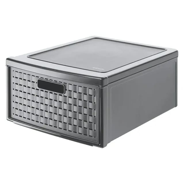 Schubladenbox Country groß, 19,2 l anthrazit Schubladenbox - Rotho