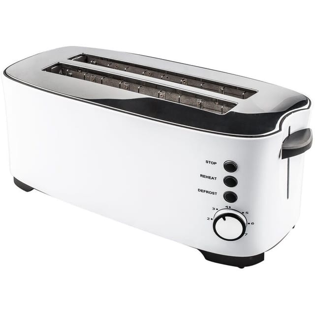 Alfa - Weißer Toaster, 2 Schlitze, 1350 w, große Küche