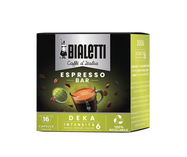 Bialetti Italia Deca Kapseln entkoffeiniert metallisch 16 Stück