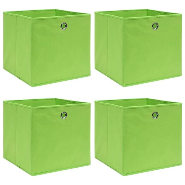 Aufbewahrungsboxen 4 Stk. Grün 32x32x32 cm Stoff Vidaxl