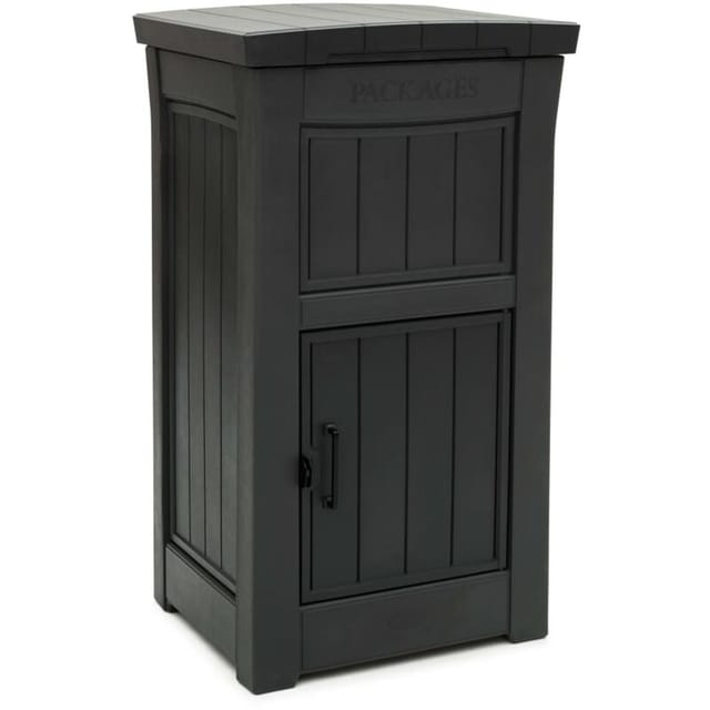 Keter Parcel Drop Box Paket-Aufbewahrungsbox, abschließbar, wetterfest, Graphit