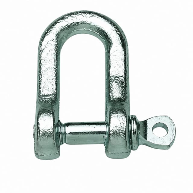 Gerader Schäkel mit Augenhaken aus verzinktem Stahl, ø 13mm L. 30mm, 1 Stück.
