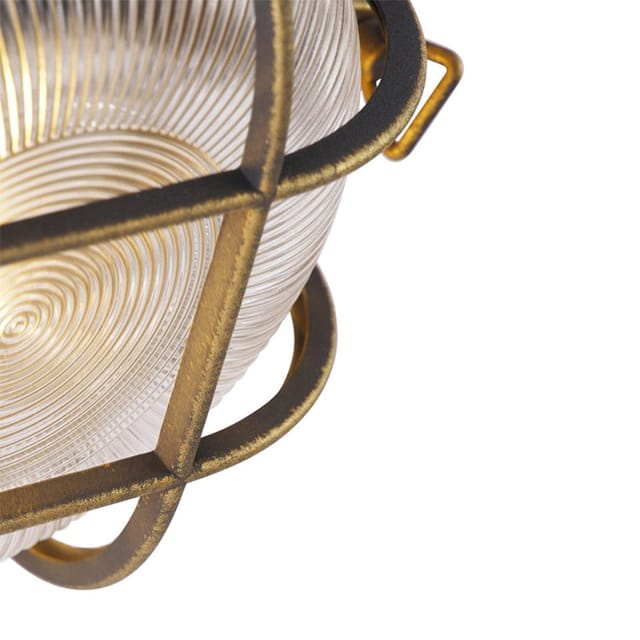 Wand- und Deckenleuchte Gold / Messing rund IP44 - Noutica