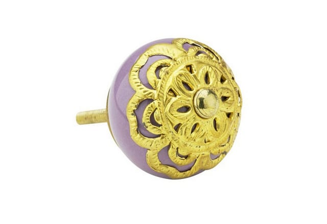 Buri - Lisbeth Dahl Möbelgriff 4cm Möbelknopf Türknopf Schrankgriff Acryl Metall gold