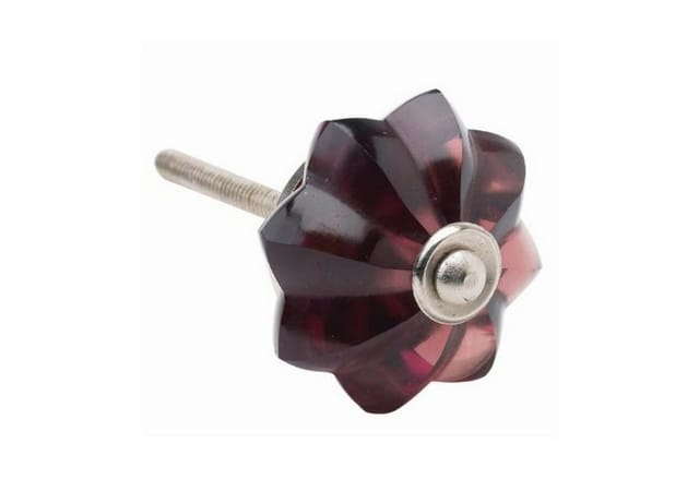 Buri - Lisbeth Dahl Möbelgriff 5cm Möbelknopf Türknopf Schrankgriff Acryl Metall lila