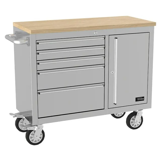 Güde Edelstahl Werkbank 107,3x49,3x90,5 cm GW5/1 INOX Werktisch Werkzeugwagen