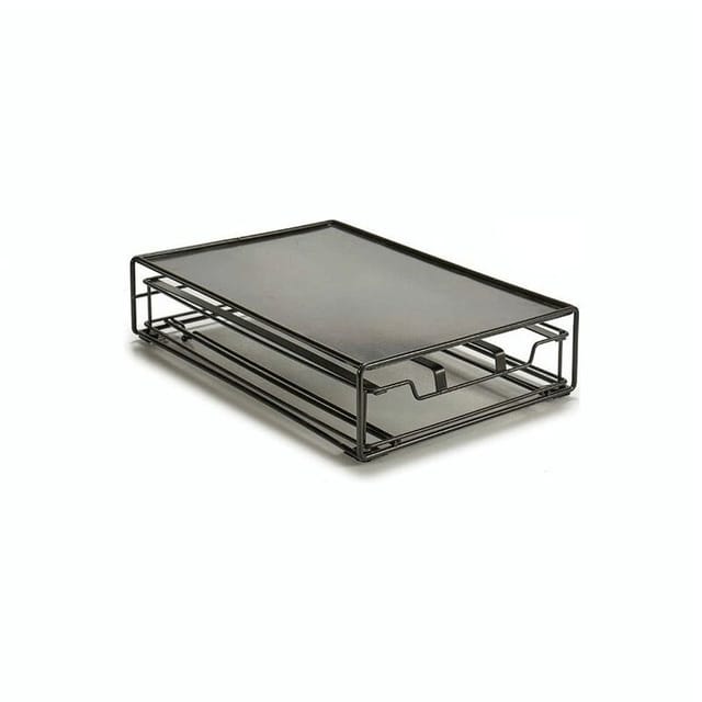 Kinvara - Behälter zur Aufbewahrung von Kaffeekapseln aus schwarzem Metall (31 x 21,5 x 7,5 cm)