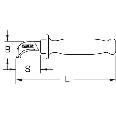 Kstools - ks Tools Kabelmesser mit Schutzisolierung und Hakenklinge, 200mm - 117.1296