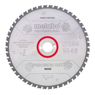 Sägeblatt Metabo precision cut wood professional 315x30, Z48 wz 15Grad