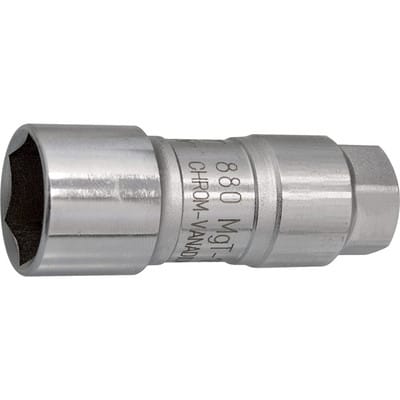 Zündkerzen Steckschlüsseleinsatz, Vierkant hohl 10 mm (3/8), Außen-Sechskant Profil, 18 mm, Art.Nr. 880MGT-18 - Hazet