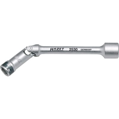 Glühkerzen Steckschlüssel, Vierkant hohl 10 mm (3/8), Außen-Sechskant-Tractionsprofil, 10 mm - Hazet