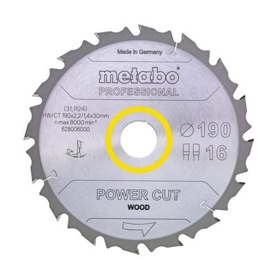 Sägeblatt power cut wood - professional, 152x20, Z12 fz 15° - Metabo
