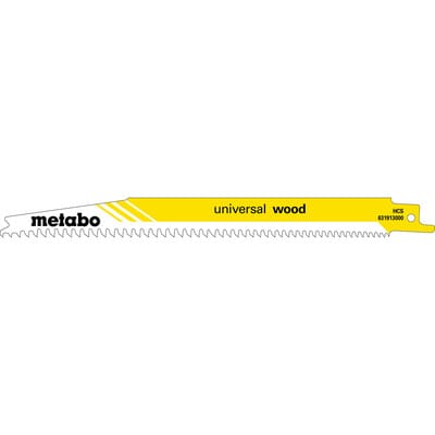 Metabo 5 Säbelsägeblätter "universal wood" 200 x 1,25 mm, HCS, progressiv 5 Stk