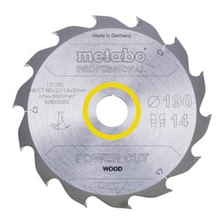 Hw Kreissägeblatt 190x30, 14 wz - Metabo