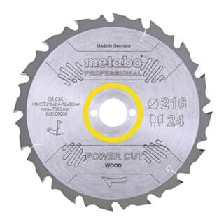 Sägeblatt power cut wood - professional, 216x2,4/1,8x30, Z24 wz 5° neg. (628009000) - Metabo
