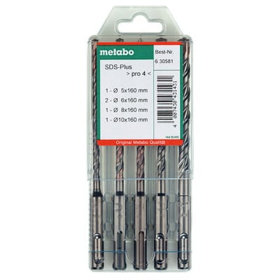 Hammerbohrersatz SDS-plus Pro 4 5-teilig SDS-Plus Kunststoffkassette