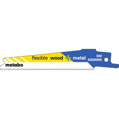 5 Säbelsägeblätter 'flexible wood + metal' 100 x 0,9 mm, BiM, 1.41-1.81 mm/ 14-18 tpi 5 Stk - Metabo