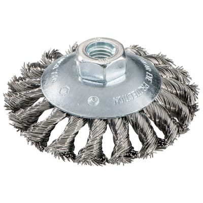 Metabo - Rundbürste 100x0,5x10 mm/ m 14, Stahldraht gezopft, gekröpfte Ausführung, Drahts