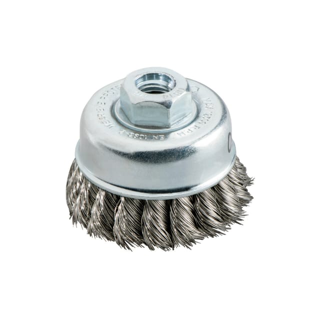 Metabo - Topfbürste 80x0,5 mm/ m 14, Stahldraht, gezopft, Drahtstärke 0,50 mm (623710000)
