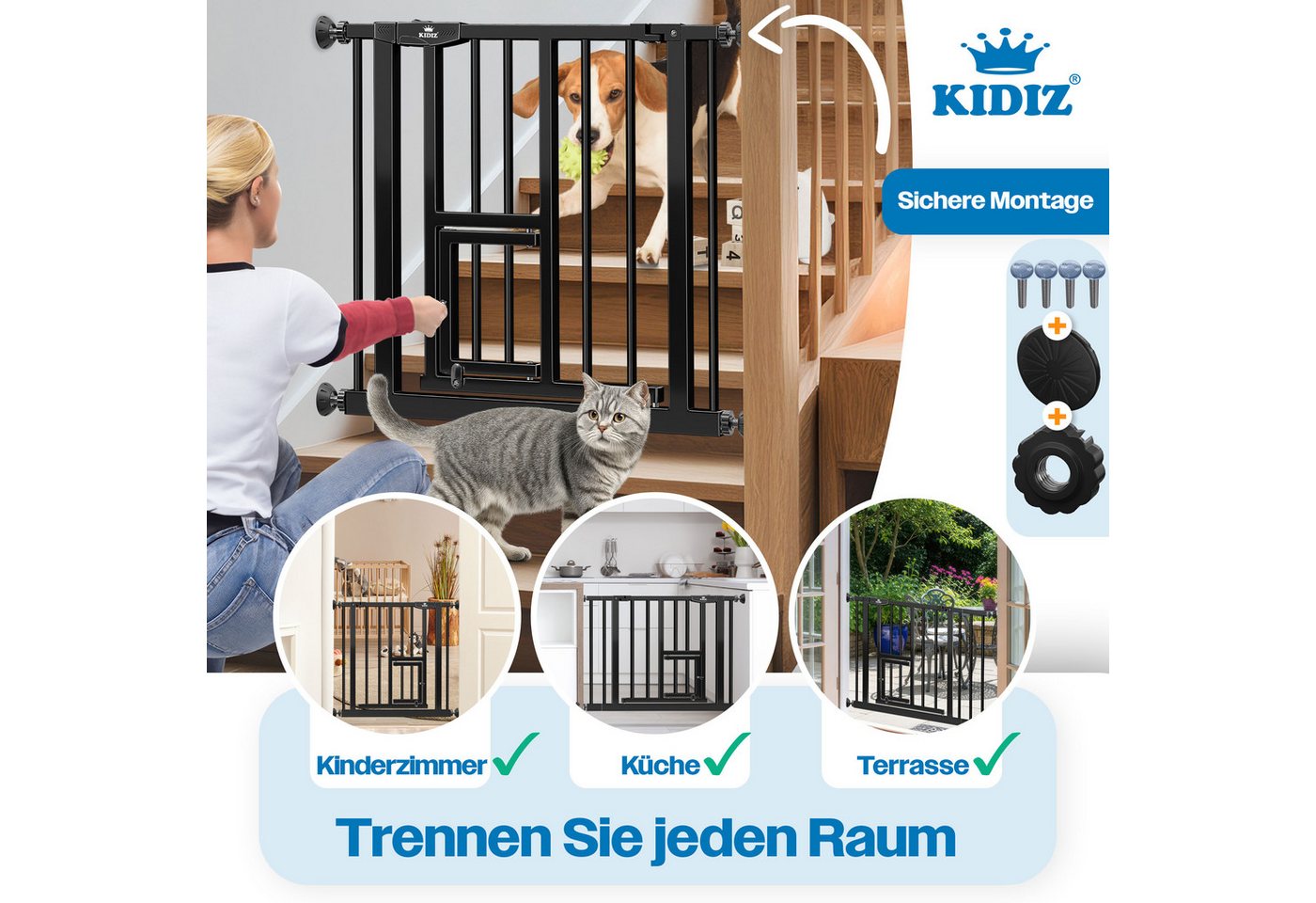 Sicherheits Tritt Barriere Tür Für Kinder Tiere Bild 2