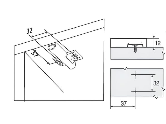 Standardadapter für Türdämpfer Ø 10 mm