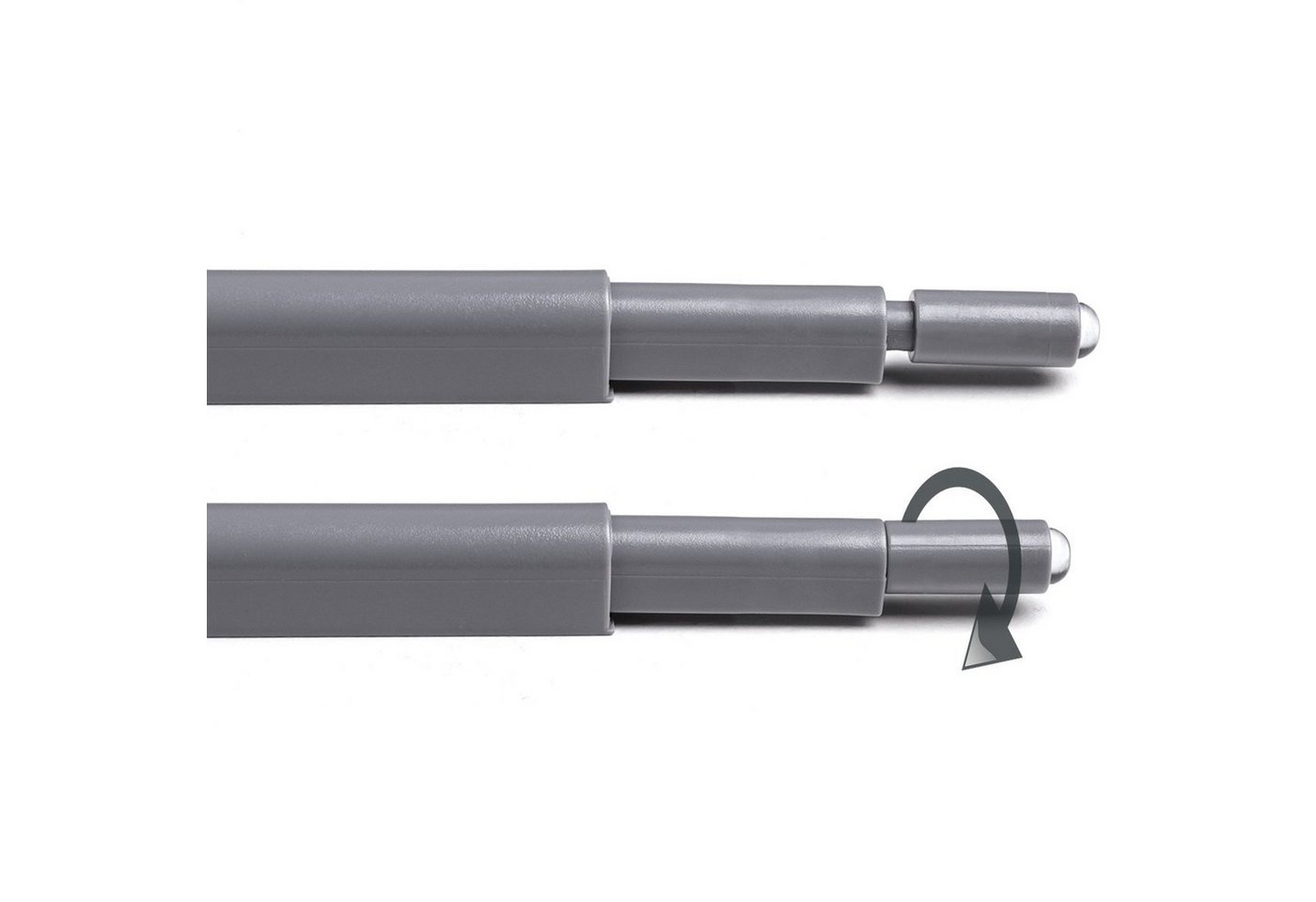 Türdämpfer Push-To-Open grau mit Gummispitze