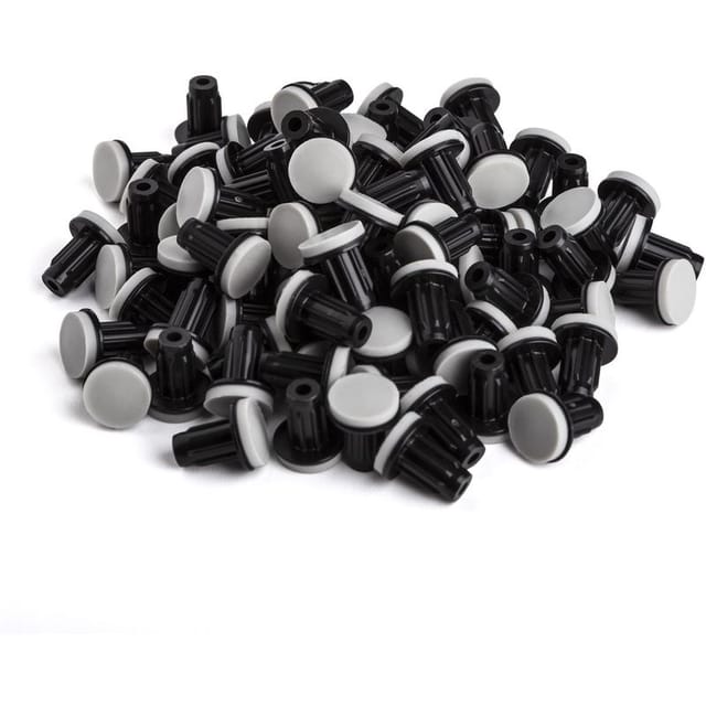 So-tech - 100 x ® Türpuffer schwarz / grau ø 8 mm für Bohrloch-Ø 5 mm
