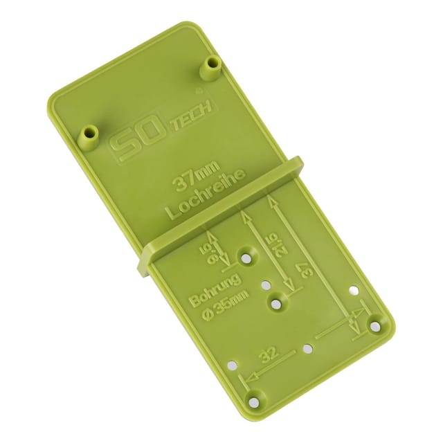So-tech - Bohrschablone EasyGreen für Topfbohrungen und Lochreihen
