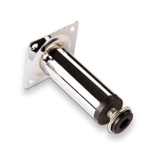 Möbelfuß 100 mm mit Höhenverstellung + 10 mm Chrom poliert