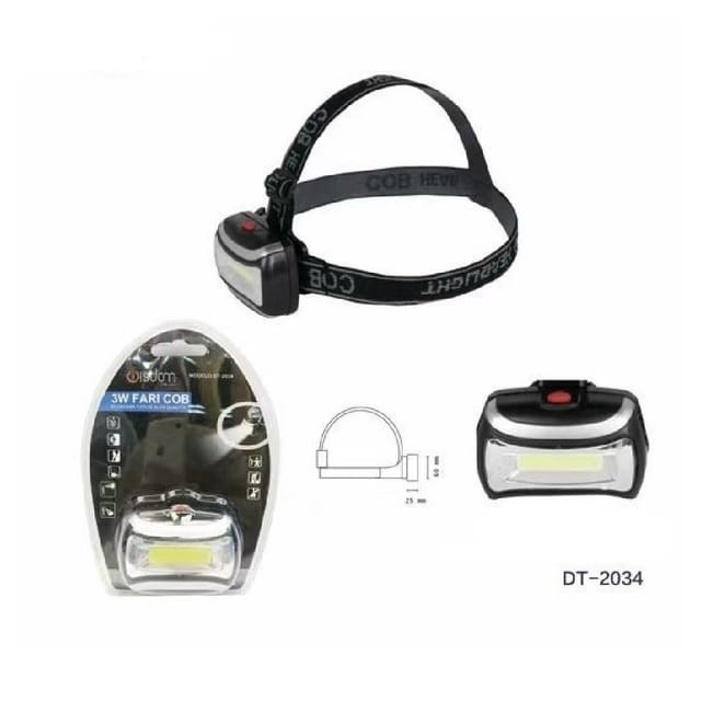 Trade Shop Traesio - Trade Shop - frontal led testa 3W led fari cob excursionen fishing regulable light DT-2034 -