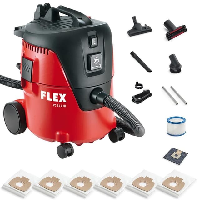 Staubsauger Industriesauger vc 21 l mc 405418 inkl. 6 Filtersäcke + Zubehör - Flex