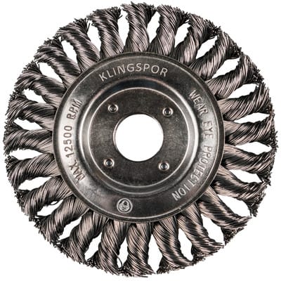 Klingspor BR 600 Z Rundbürste gezopft einreihig Anzahl Reihen 1, 115 x 14 x 22,23 mm 0,5 Stahl