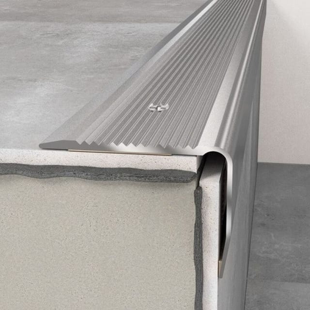 PROVISTON Treppenkantenprofil 40 x 30 x 1200 mm Aluminium Winkelprofil Silber