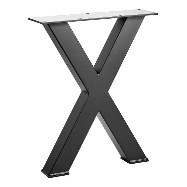 Bankgestell X-Form Stahl schwarz matt Profil: 50 x 50 mm Höhe: 420 mm Tiefe: 345 mm Tischgestell Bankuntergestell von sotech