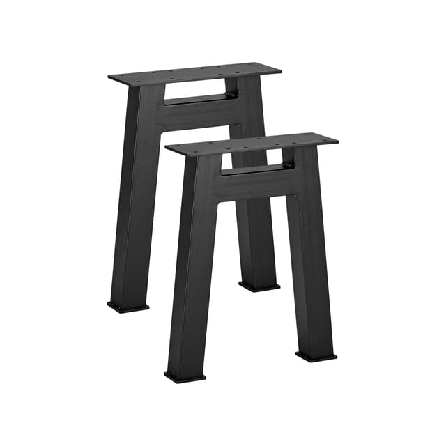 1 Paar (2 Stück) Bankgestelle H-Form Stahl schwarz matt Profil: 50 x 50 mm Höhe: 420 mm Tiefe: 305 mm Tischgestelle Bankuntergestelle Kufengestelle