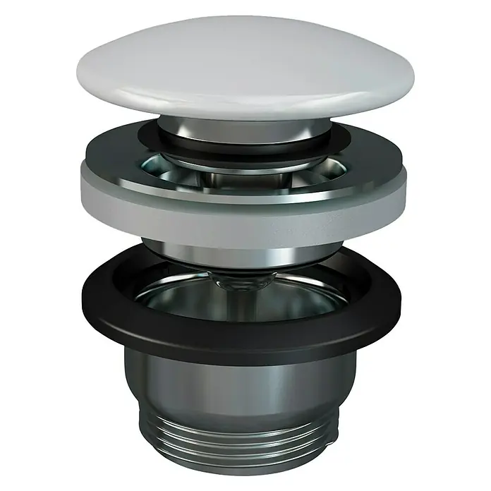 RAK Ceramics Feeling Ablaufventil (1 ¼″, Weiß, Mit Druckknopf)