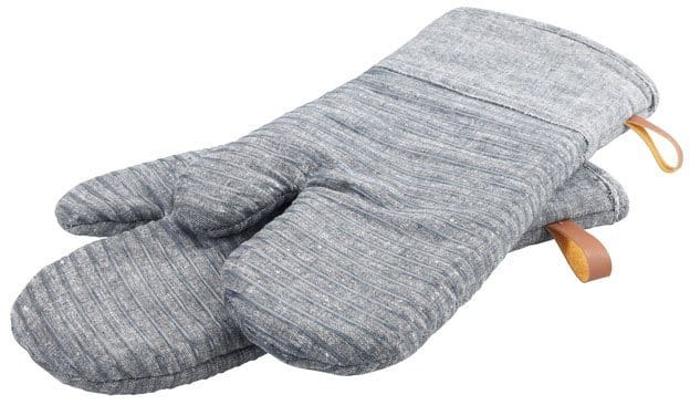 Topfhandschuhe Ada Stripes Grau, Silikonstreifen für sicheren Griff, Grau, Baumwolle grau, Silikon grau - grau - Wenko