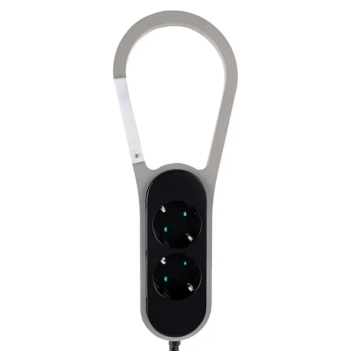 REV Steckdosenleiste Schutzkontakt mit Karabiner (Kabellänge: 7,5 m)