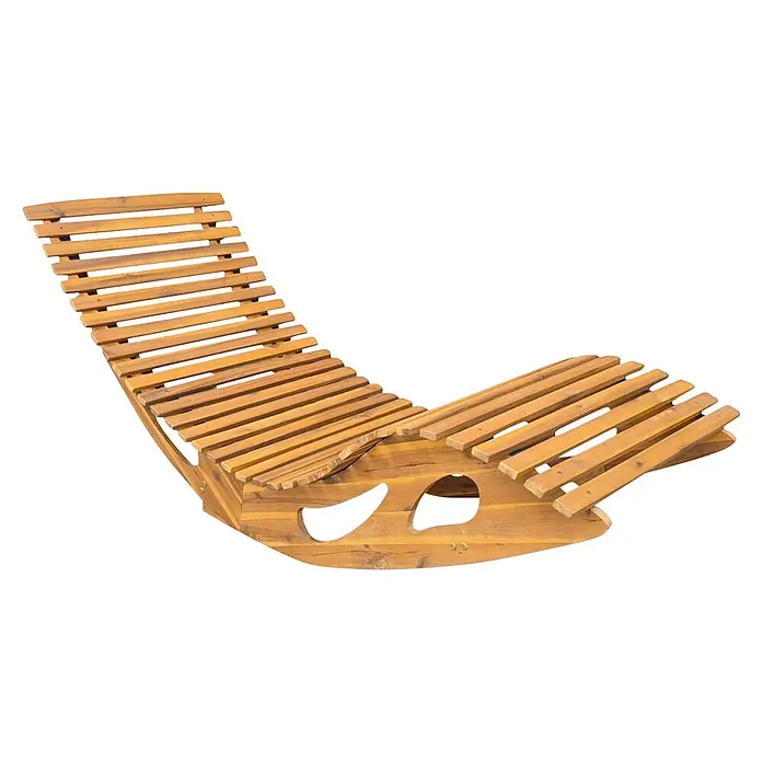 Prestige Home Living Outdoor Gartenliege (B x T: 60 x 156 cm, Braun, Holz, Klappbar)