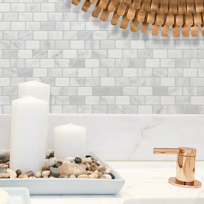 Smart Tiles Selbstklebemosaik Ravenna (24,86 x 24,73 cm, Roma, Glänzend)