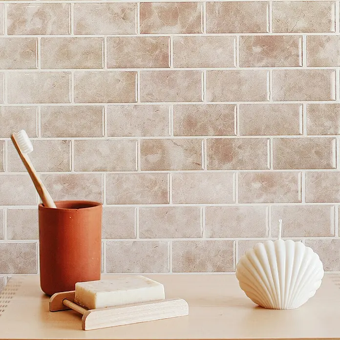 Smart Tiles Selbstklebemosaik Subway (27,81 x 24,64 cm, Sora, Glänzend)