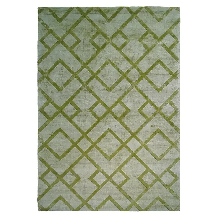 Kayoom Kurzflorteppich Luxury 310 (Edelgrün, 150 x 80 cm, 100 % Viskose)