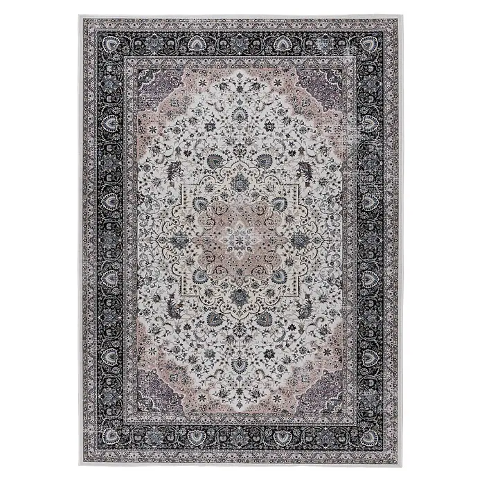Kayoom Kurzflorteppich Rocks 425 (Elfenbein, 230 x 160 cm, 100 % Polyester)