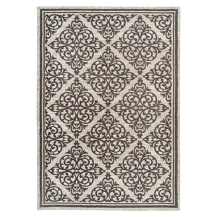 Kayoom Kurzflorteppich Davis 125 (Grau, 230 x 160 cm, 100 % Polyester)
